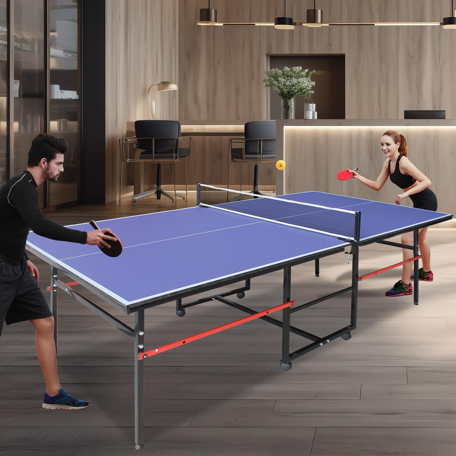 طاولة تنس طاولة محمولة بطول 8  - مراجعة Table Tennis Olympics وسعره